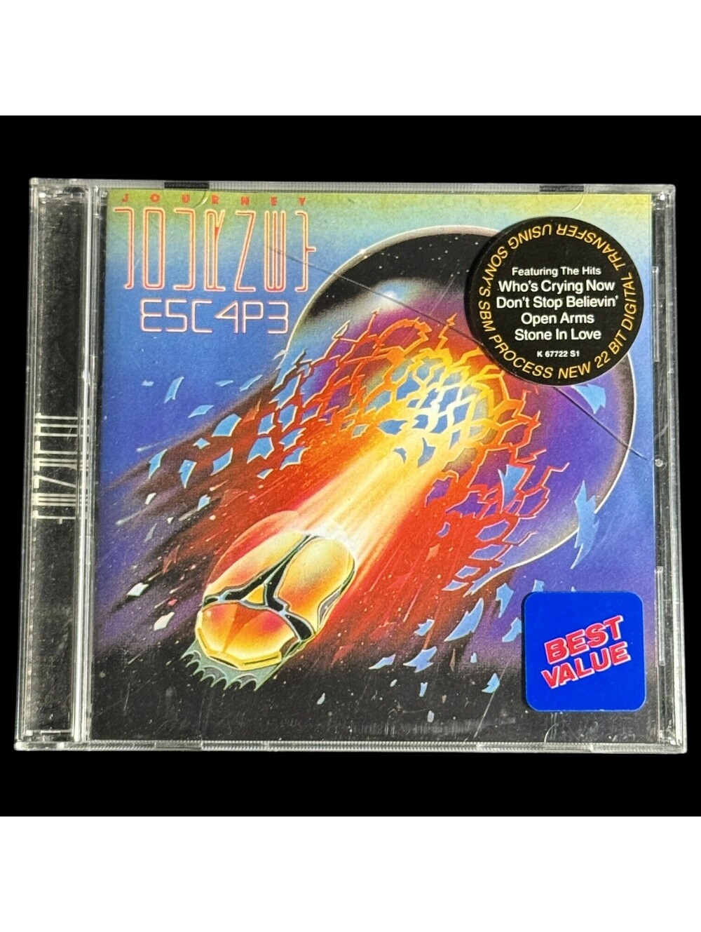 Journey Escape CD 1996 Columbia Remastered CK 67722 Steve Perry SBM Tested